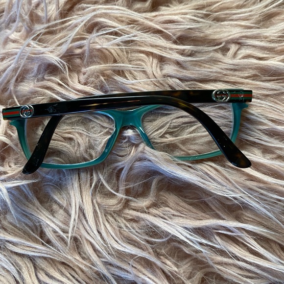Gucci Tortoise Brown Rectangle Optical Eyeglasses - Picture 1 of 12